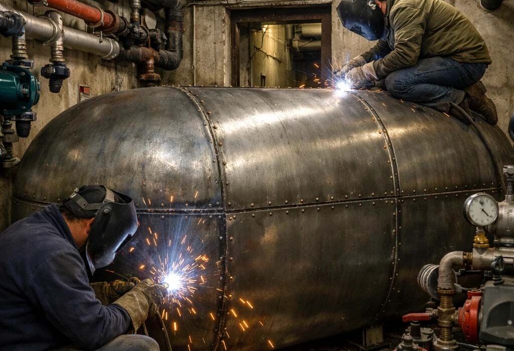 ساخت مخزن در محل