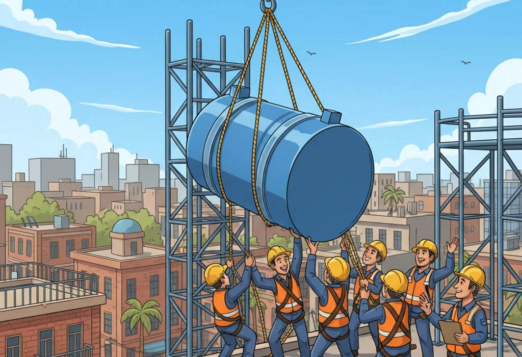 بالا بردن تانکر آب